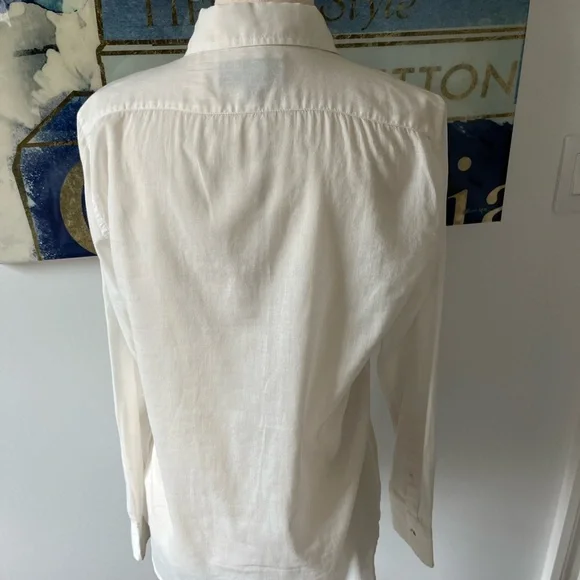 Nili Loton Ivory Tara Button Down Shirt - Picture 7 of 11